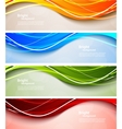 Set of wavy banners vector image