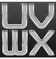 Metal diamond letters and numbers 06 vector image