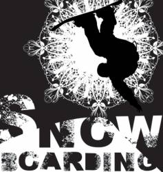 Snowboarding vector image