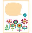 Retro card template vector image