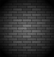 Black brick wall vector image
