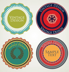 Vintage stickers vector image
