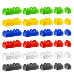 Plastic construction blocks vector image