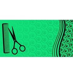 Background for male hair salon vector image