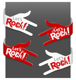 Lets rock vector image