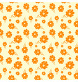 Colorful flowers seamless background orange vector image