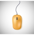 Yellow computer mouse on white Yellow computer mouse on white vector image