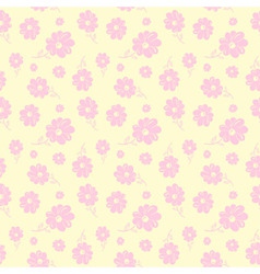 Colorful flowers seamless background pastel vector image