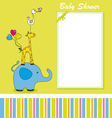 Fun animal card vector image
