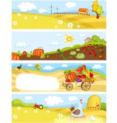 Farm cards vector image