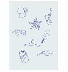 Hand drawn elements vector image