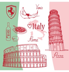 Symbols of Italy vector image
