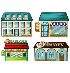 Cartoon Shops set vector image