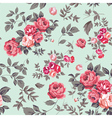 Rose Seamless Pattern Pink Mint vector image