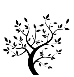 Black tree vector image