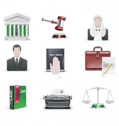 Law and order icons vector image