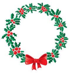 Christmas wreath vector image