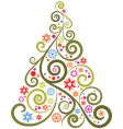 Abstract Christmas tree vector image
