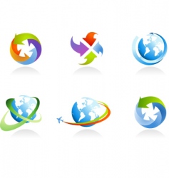 Travel icons vector image
