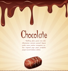 Chocolate candy background vector image