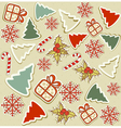 Christmas items vector image