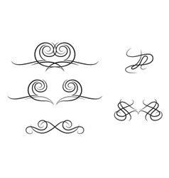 Calligraphic elements Calligraphic elements vector image