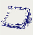 Open notepad vector image