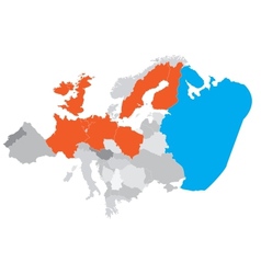 Map of Europe vector image