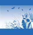 Spring meadows background vector image