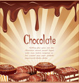Chocolate candy background vector image