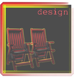 Armchair design vector image