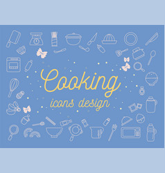 Cooking icons design set Cooking icons design set vector image