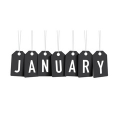 Red january tags Royalty Free Vector Image - VectorStock