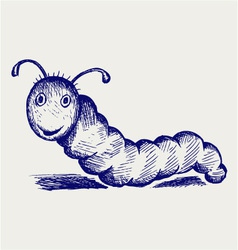 Caterpillar cartoon vector image