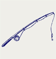 Fishing rod vector image