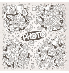 Photo hand drawn sketchy doodle designs vector image