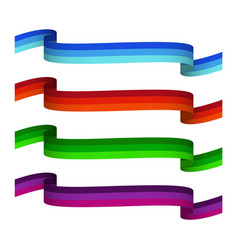 Set of tricolor ribbons vector image