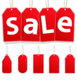 Hanging sale tags vector image