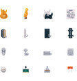 Guitar parts icon set vector image