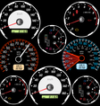 Set of car speedometers vector image