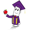 Square guy-student vector image