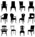 Chairs set vector image