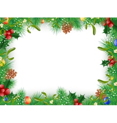 Christmas and New Year Frame vector image