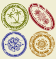Postcard stamp set vector image