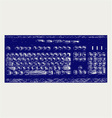 Modern computer keyboard Modern computer keyboard vector image