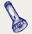 Electric Pocket Flashlight vector image