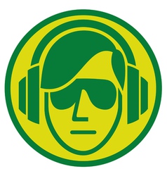Dj music sign vector image