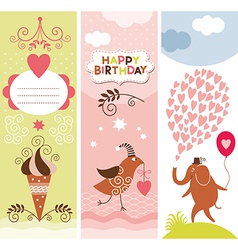 Set of holiday banners vector image