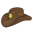 Old Western Sheriff Hat vector image