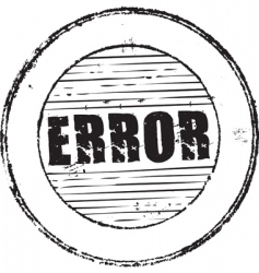 Error stamp vector image
